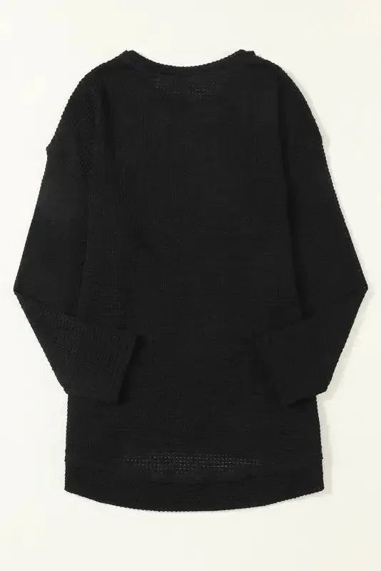 Moss Green Plus Size Textured Knit Long Sleeve Top - Fashionfitz