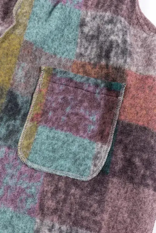 Multicolour Brushed Checkered Wide Leg Overalls - Fashionfitz