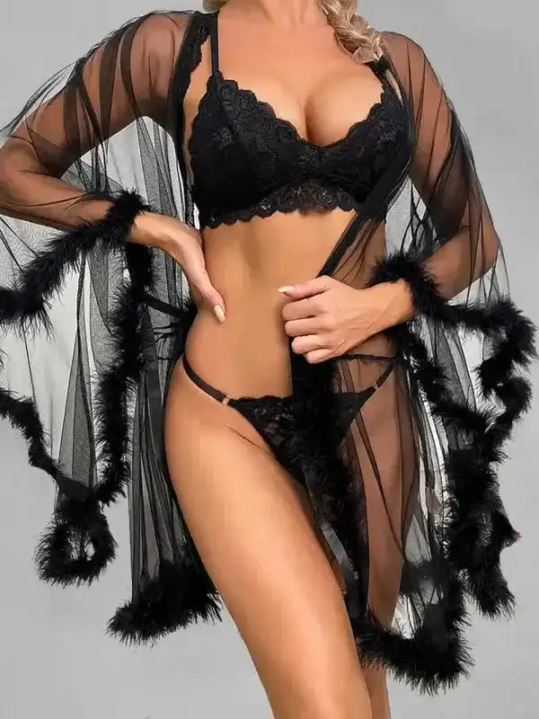 If Only Sheer Mesh Babydoll - Fashionfitz