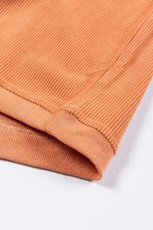 Orange leopard pumpkin graphic corded sweatshirt