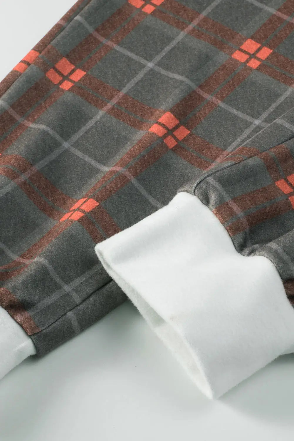 Plaid brushed 2pcs loungewear set