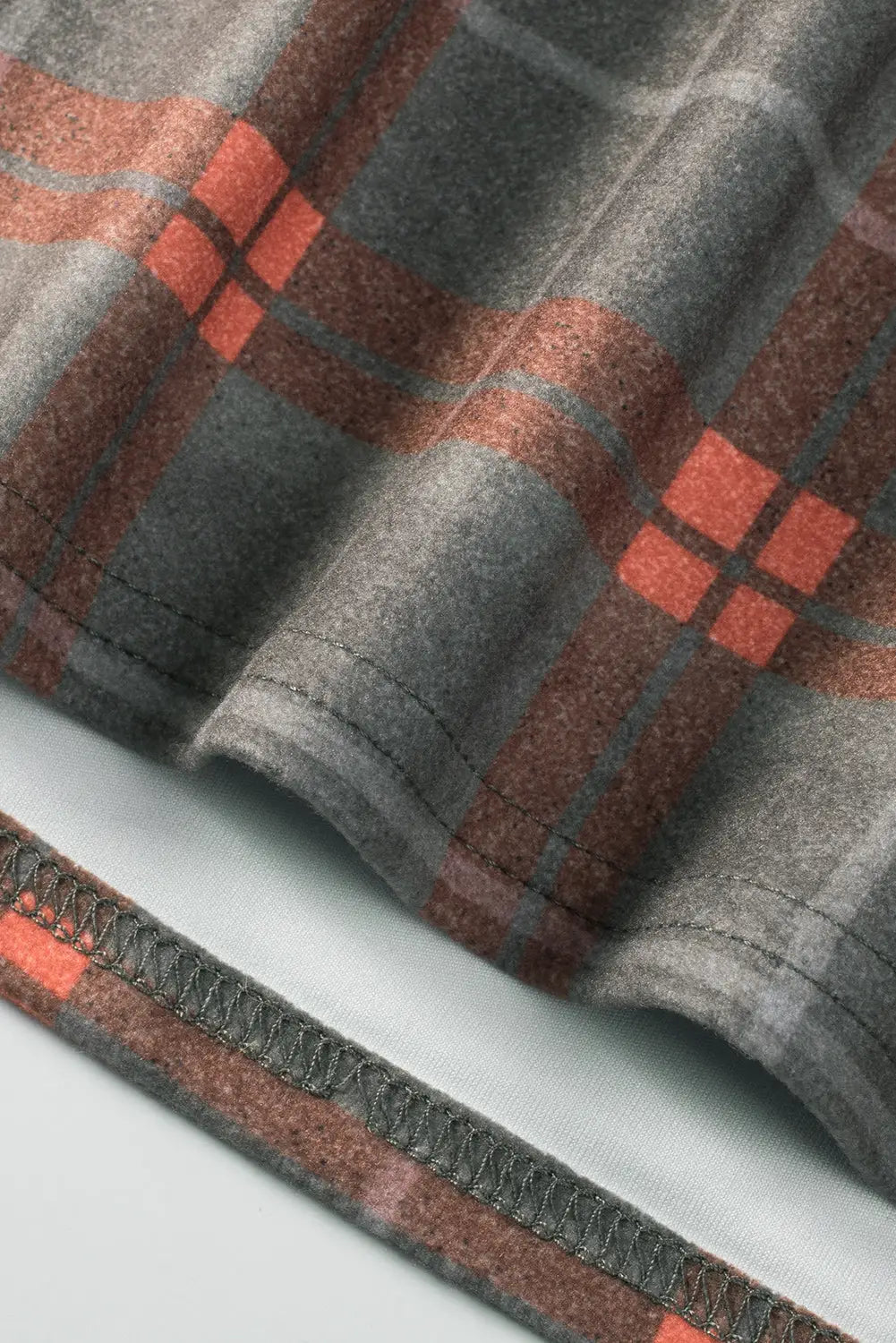 Plaid brushed 2pcs loungewear set