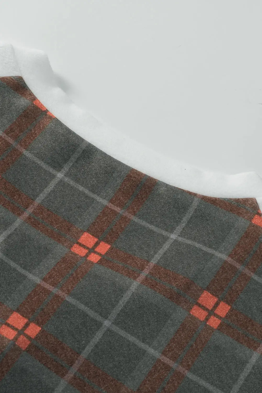 Plaid brushed 2pcs loungewear set