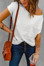 Pocketed Side Slit T-Shirt Women UK in white — front view showing chest pocket detail and classic tee silhouette — Fashionfitz