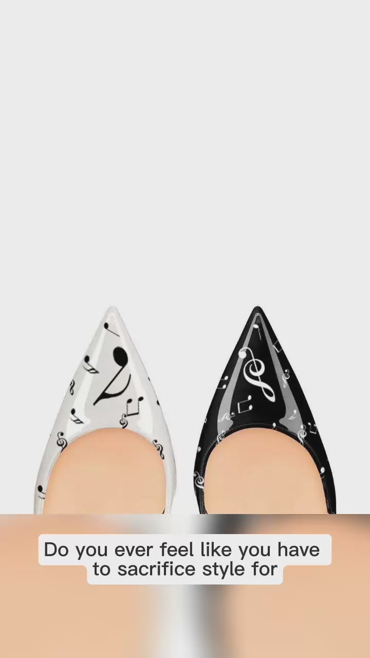 stilleto shoes oe black one white