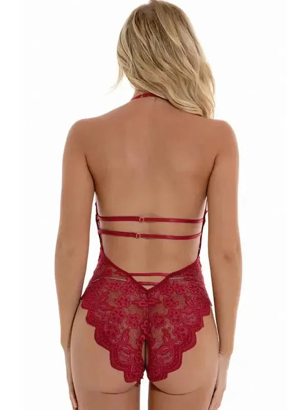 Red Passion Lace Teddy Lingerie - Fashionfitz