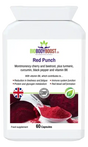Red Punch Beetroot & Cherry Supplement — high-strength beetroot and tart cherry for stamina, circulation and recovery, 90 capsules, BioBodyBoost UK