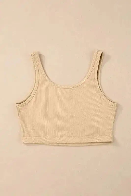Ribbed Crop Tank Top - Fashionfitz