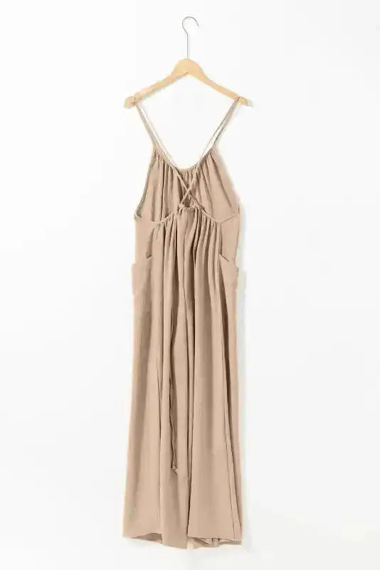 Riviera Wide Leg Jumpsuit with Pockets - Fashionfitz