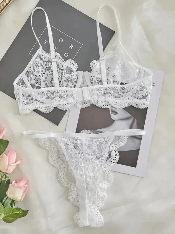 Romance Bra And Thong Set - Fashionfitz