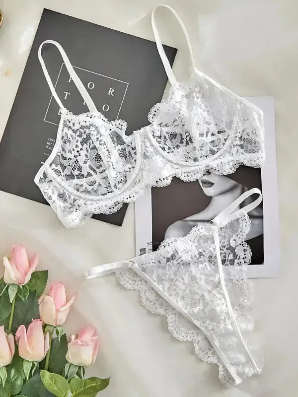 Romance Bra And Thong Set - Fashionfitz