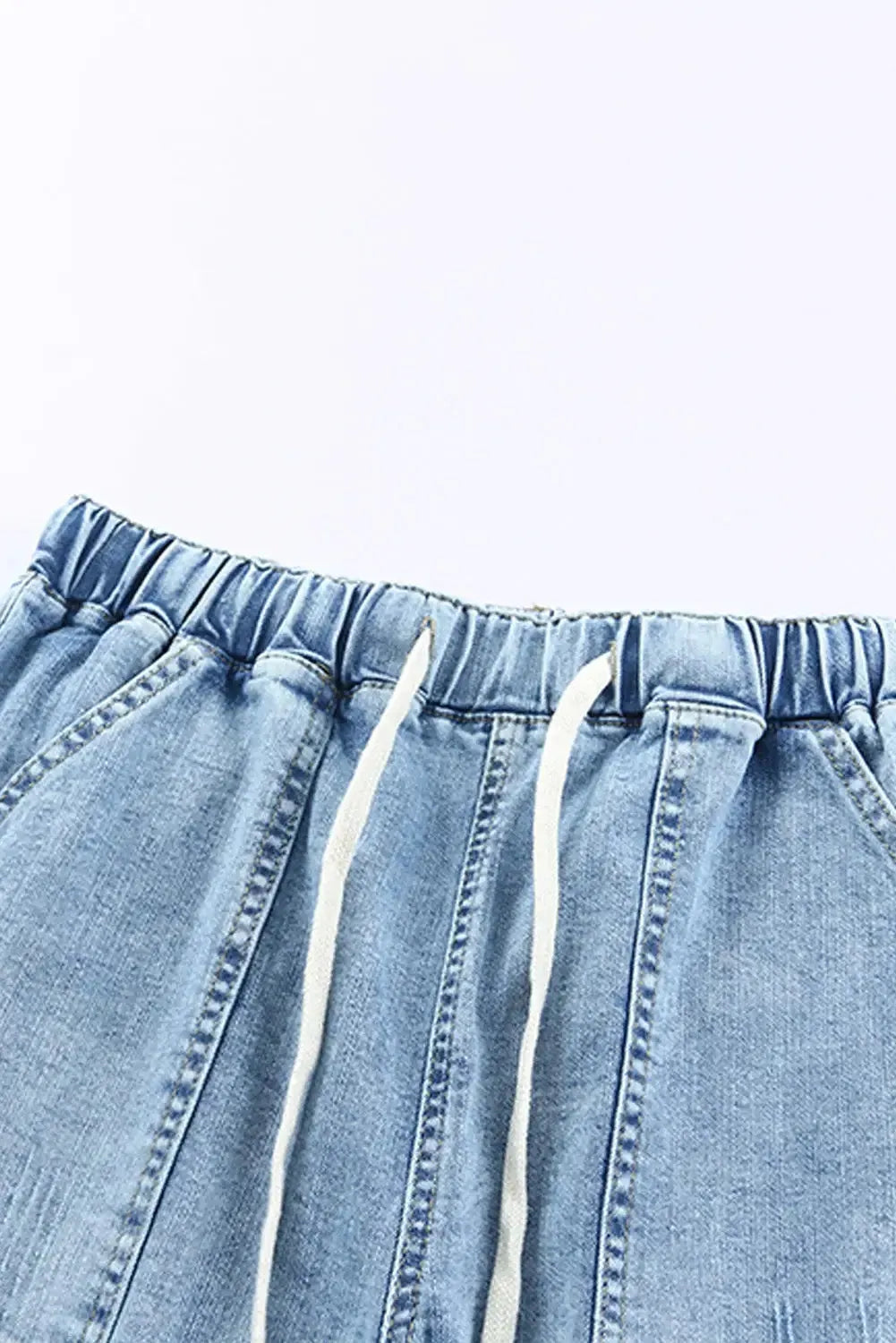 Distressed Denim Joggers - Fashionfitz