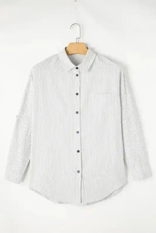 SleekStripes Urban Tunic Shirt - Fashionfitz