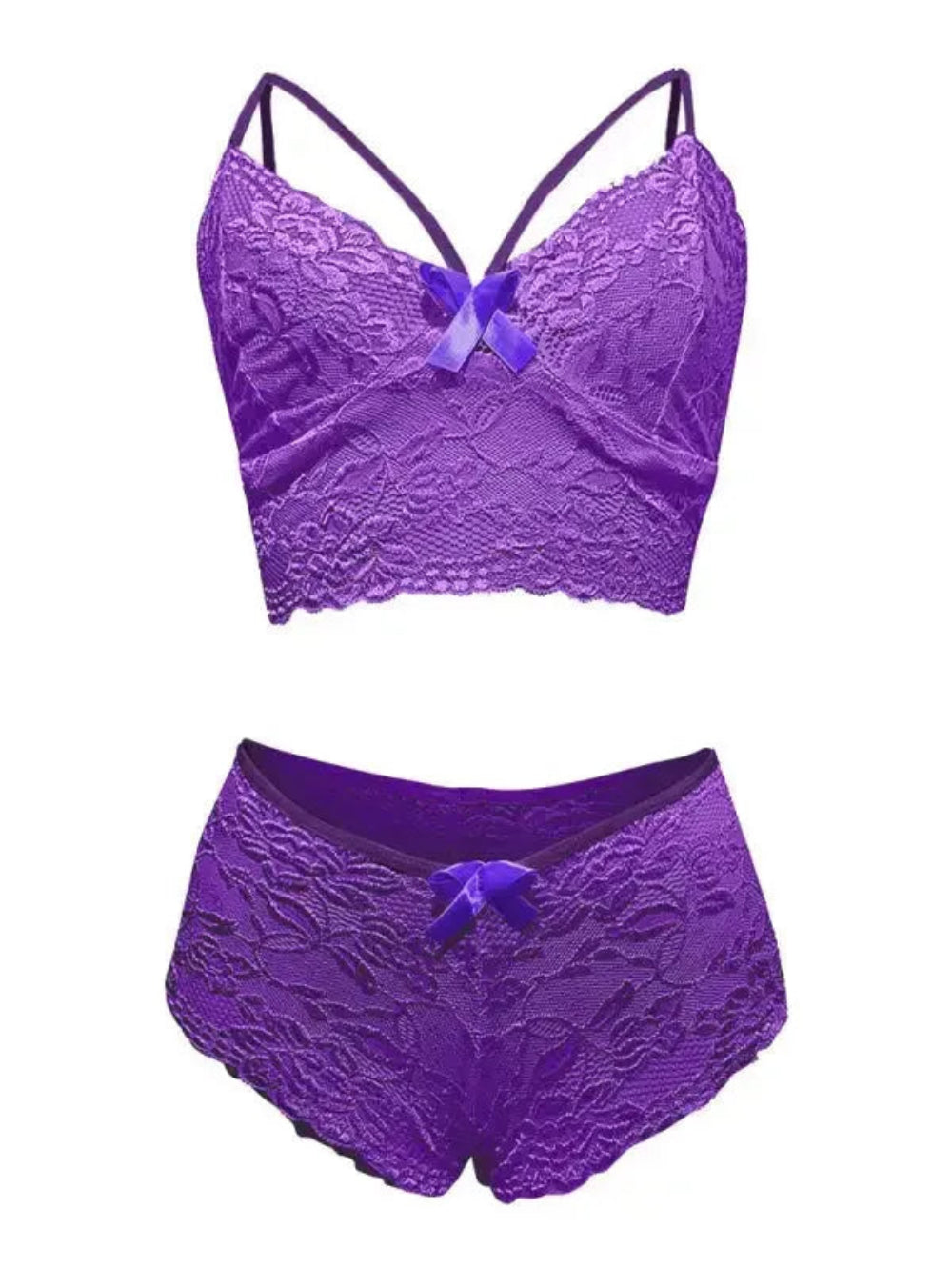 Sultry Moments Lace 2 Piece Lingerie Set - Fashionfitz