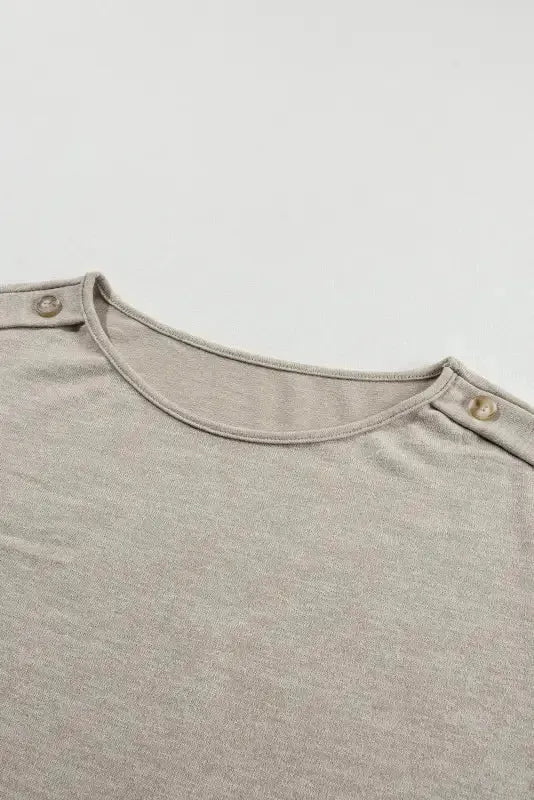 Smoke Gray Batwing Casual Tee - Fashionfitz