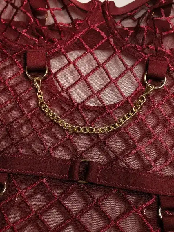 Unchain My Heart - Teddy Garter Lingerie Set - Fashionfitz