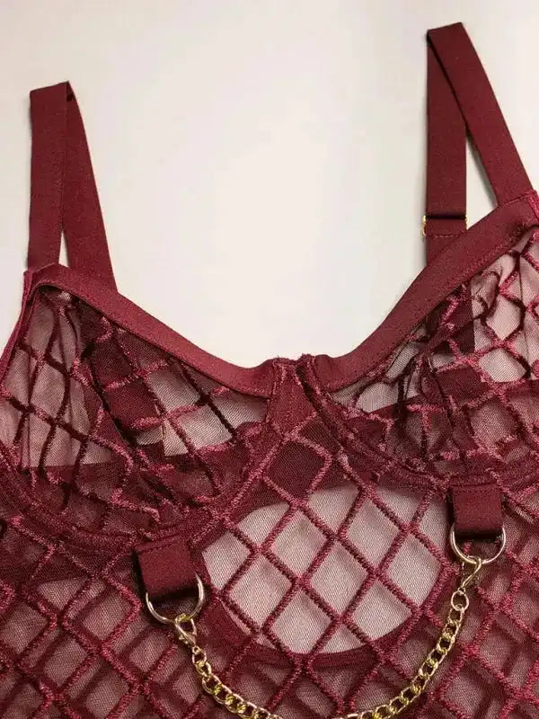 Unchain My Heart - Teddy Garter Lingerie Set - Fashionfitz