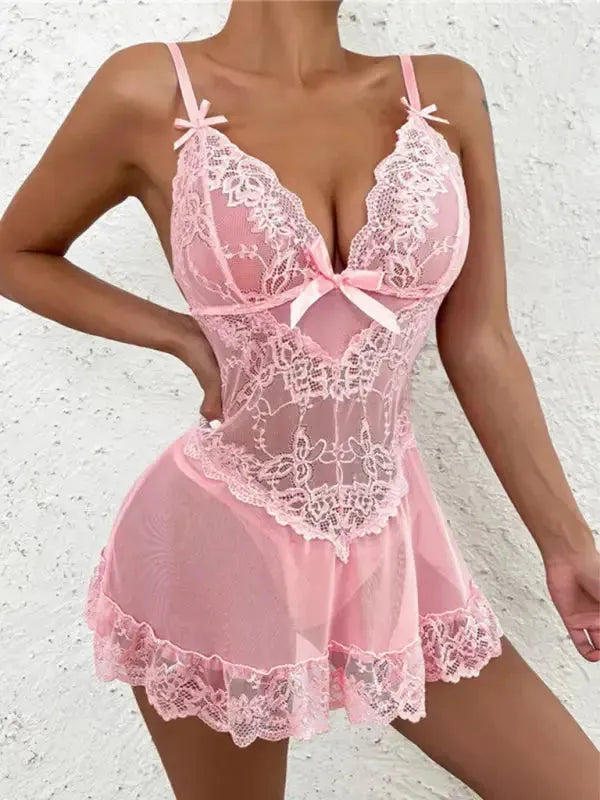 Unforgettable Lace Babydolls Lingerie Set - Fashionfitz