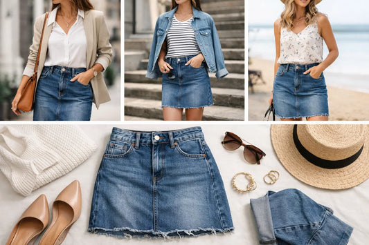 7 Easy Ways to Style a Denim Skirt