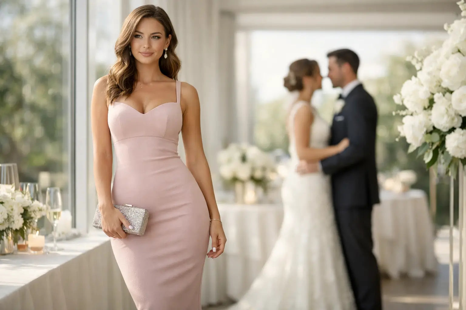 How to Wear a Bodycon Midi Dress to a Wedding