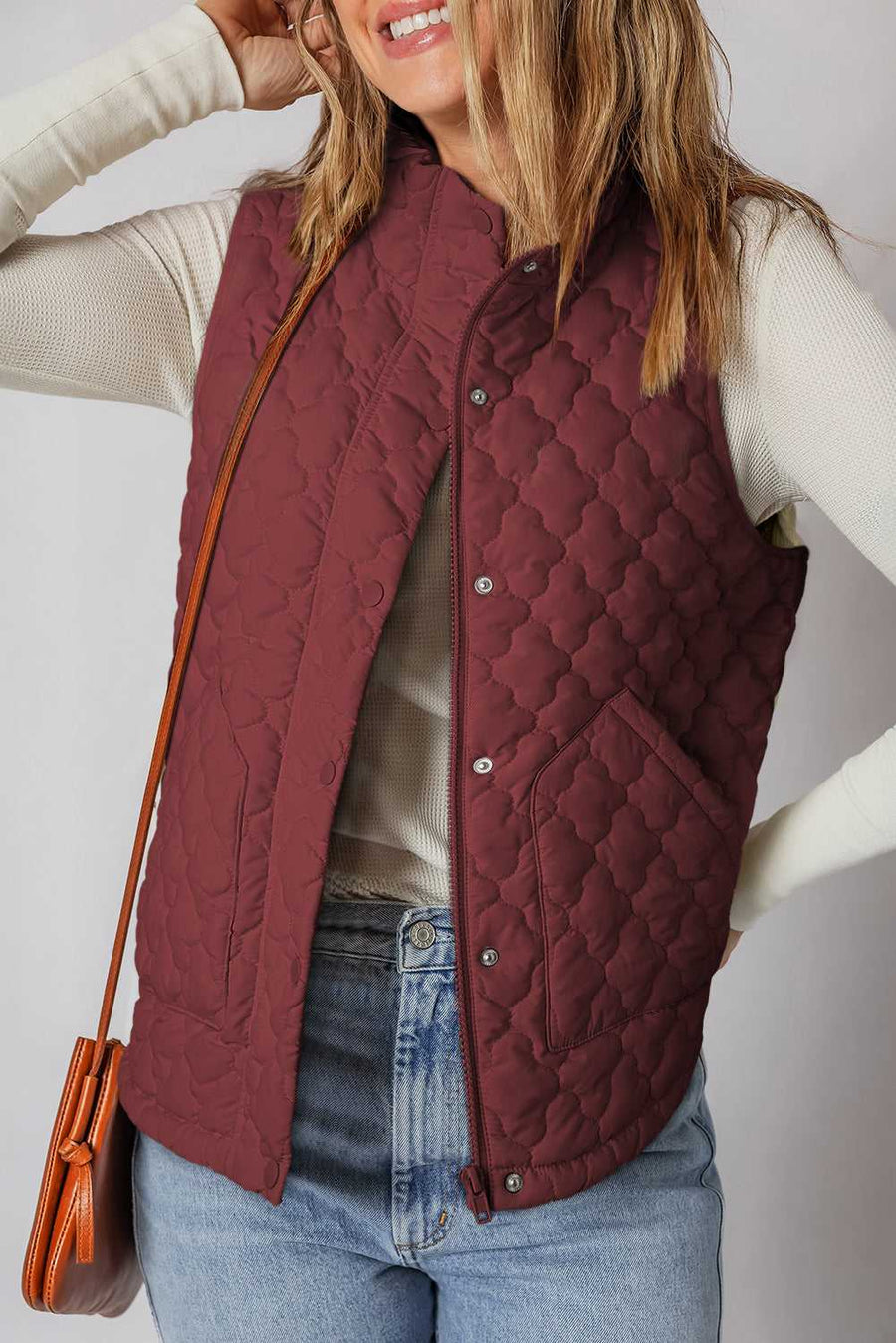 Featured image for In-Depth Review: Flower-Quilted Winter Gilet with Zip & Snap Buttons