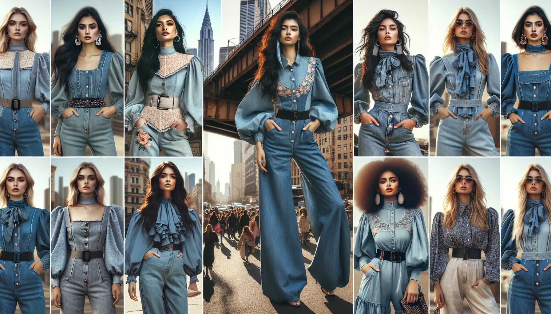 Revamping british style: the rise of puff sleeve denim jumpsuits in trendy women’s fashion