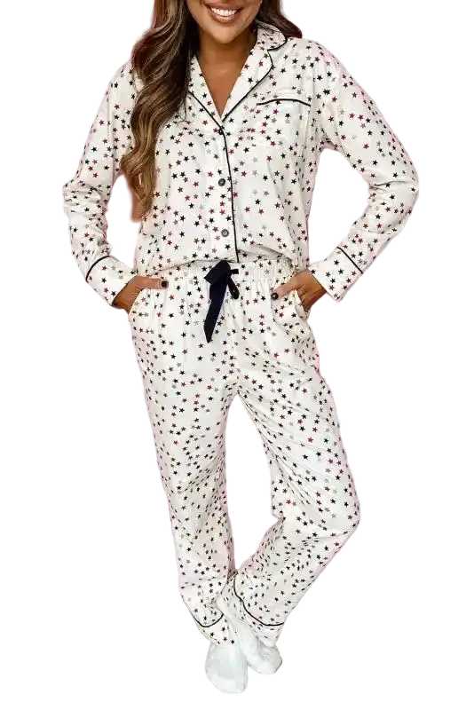 Featured image for In-Depth Review of the White Star Panel Pyjama Set for Women