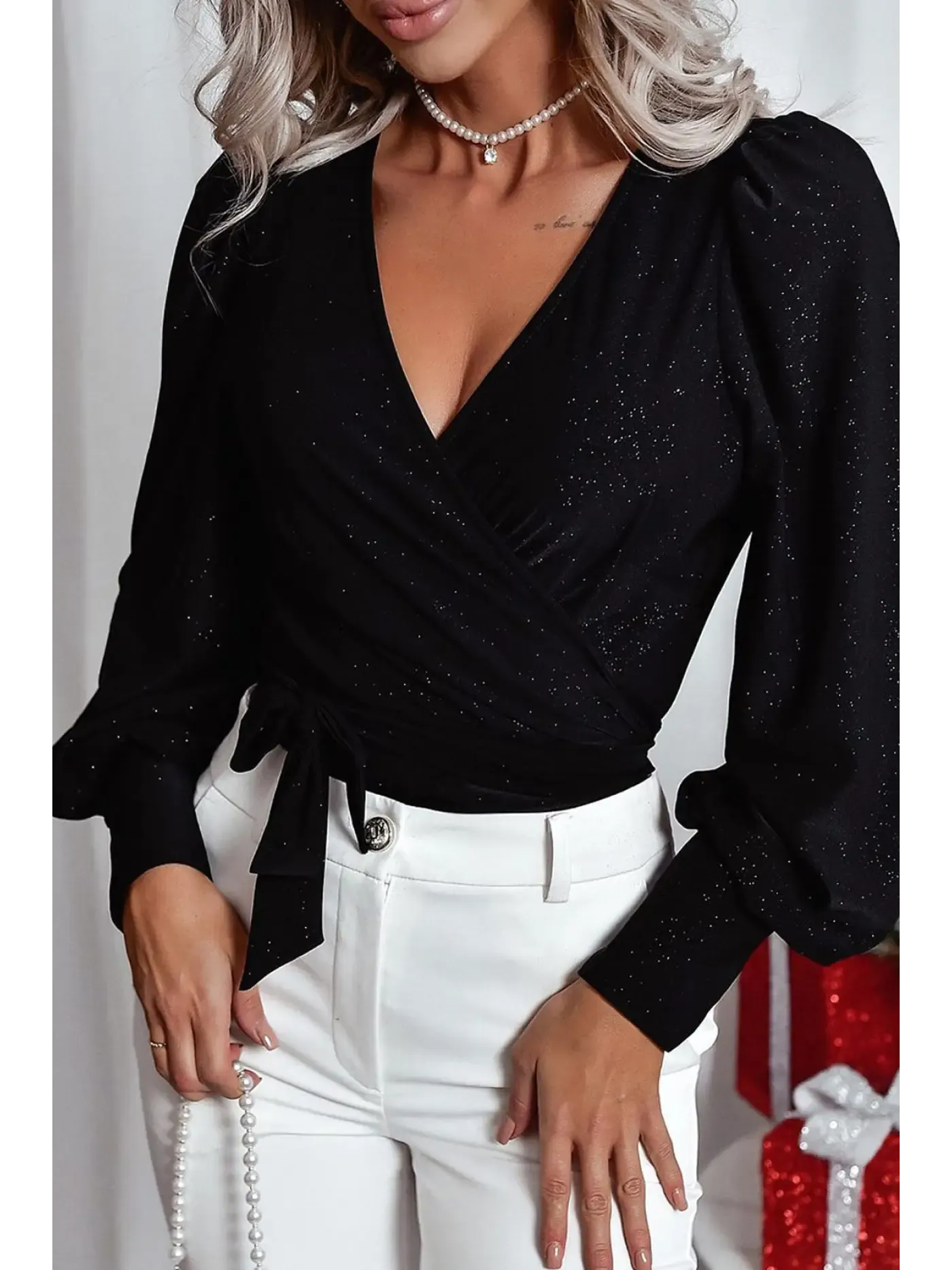 Elegant black blouse from the Blouses Shirts collection, perfect for work or night out styles