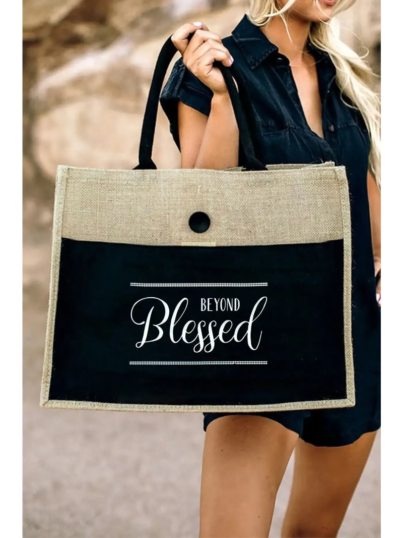 Elegant Handbags Collection Featuring Stylish Tote with Beyond Blessed Design for Every Occasion