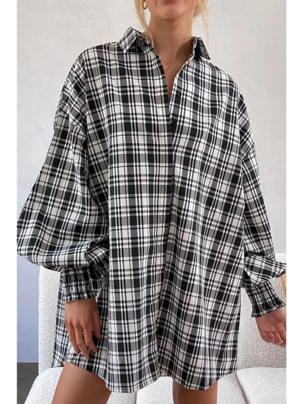 Stylish oversized plaid shirt from the New In women's clothing arrivals collection