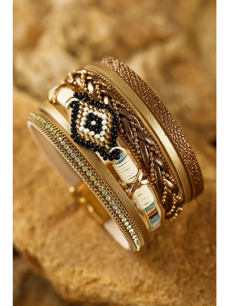 Exclusive jewelry women featuring a stunning stack of elegant bracelets with intricate designs and craftsmanship