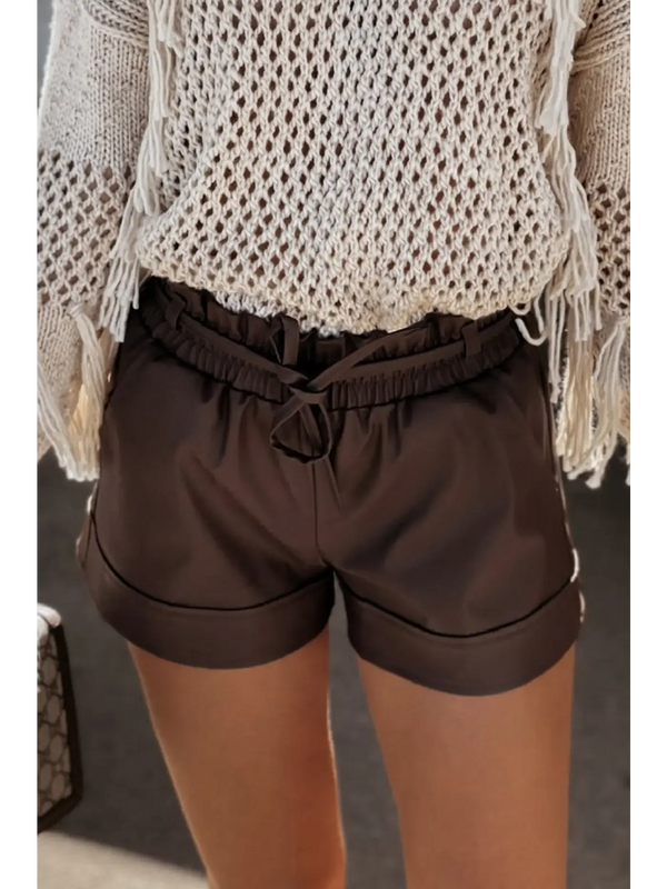 Stylish brown Casual Shorts for women, perfect for summer days and casual outings