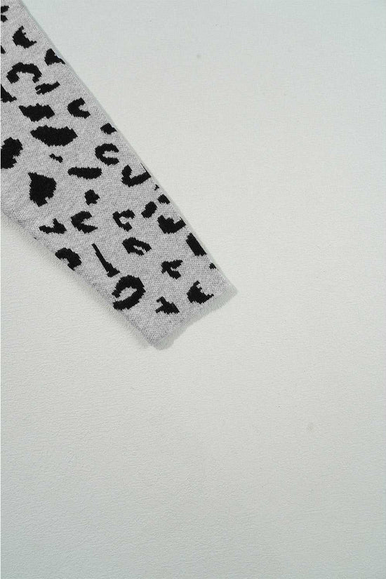 Leopard High Neck Oversized Sweater