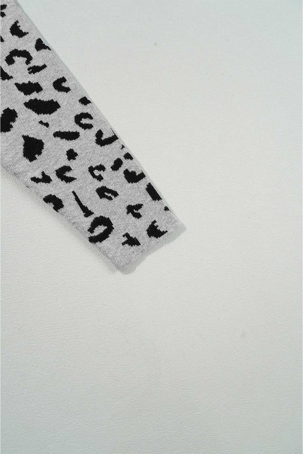 Leopard High Neck Oversized Sweater