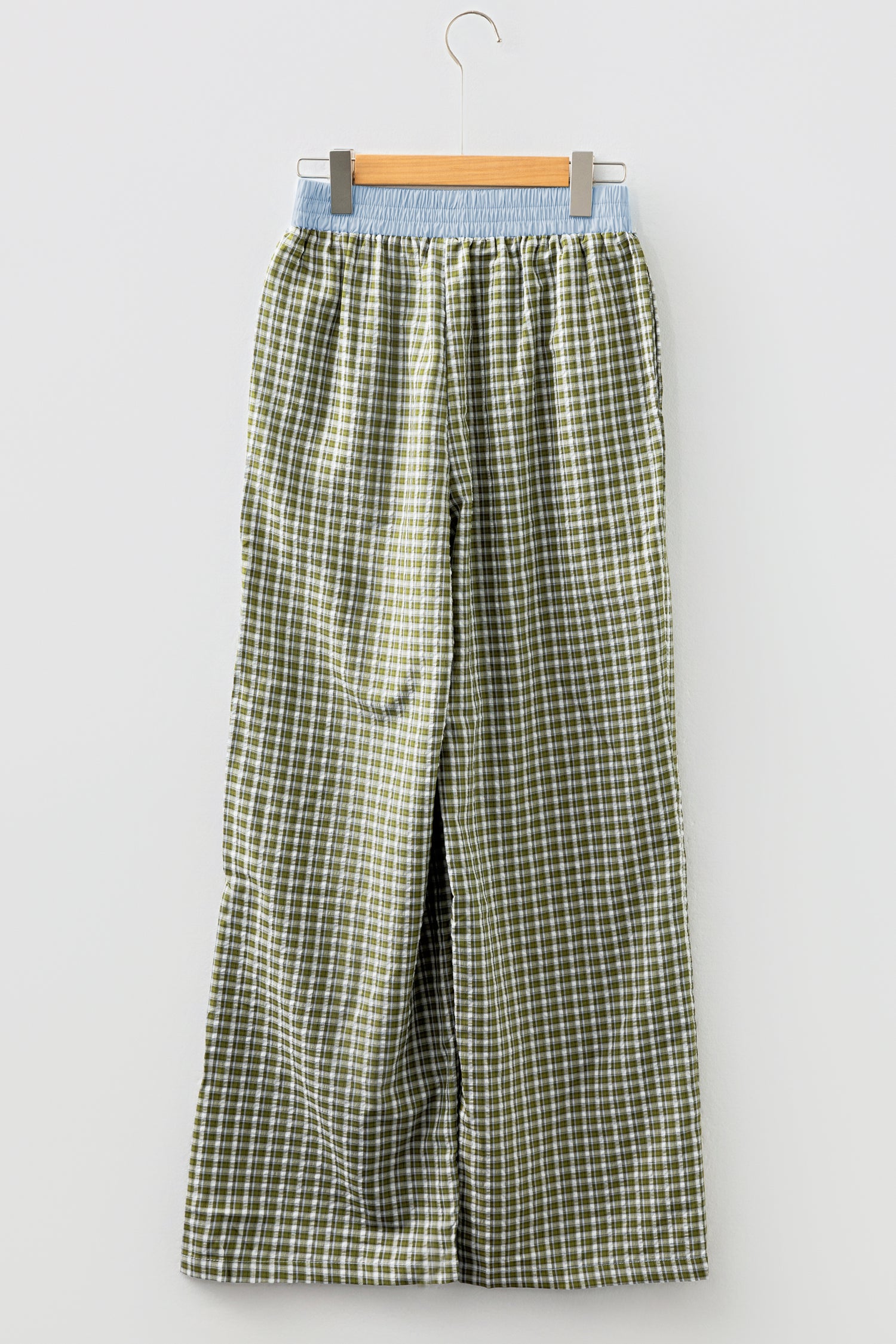 Ladies Brown Gingham Boxer Trousers