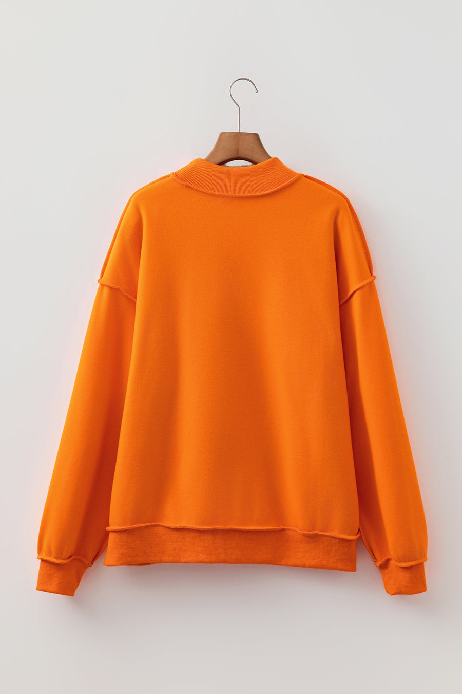 Drop Shoulder Reversible Mock Neck Sweatshirt Women UK