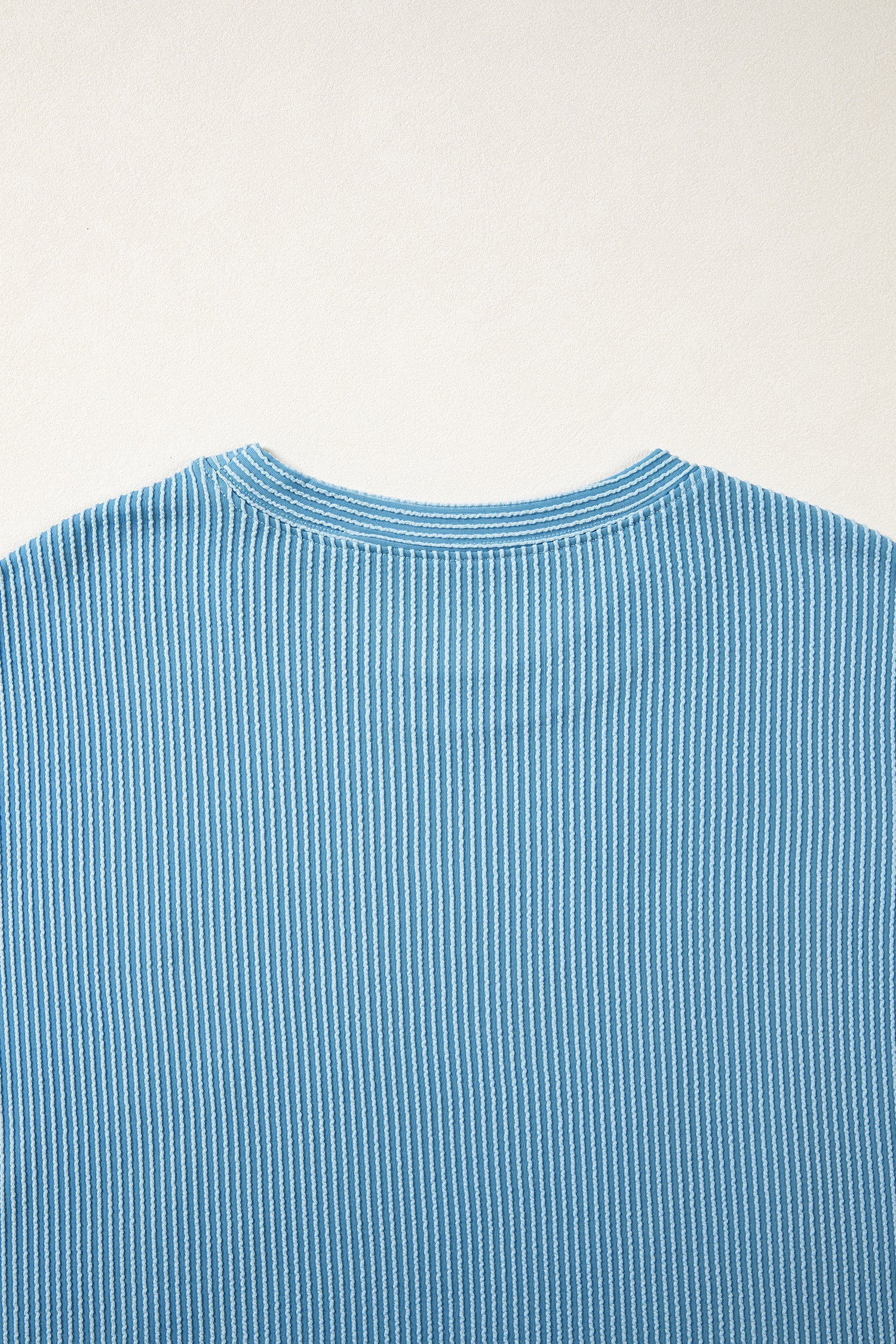 USA Graphic Ribbed Half Sleeve Loose Top Round Neck Tunic Length