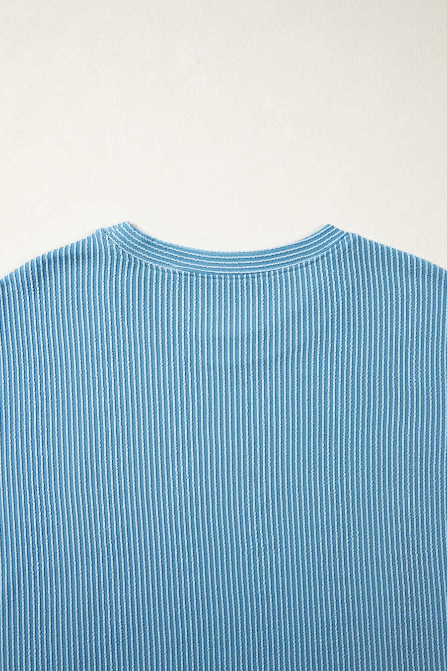 USA Graphic Ribbed Half Sleeve Loose Top Round Neck Tunic Length — second colourway | Fashionfitz UK