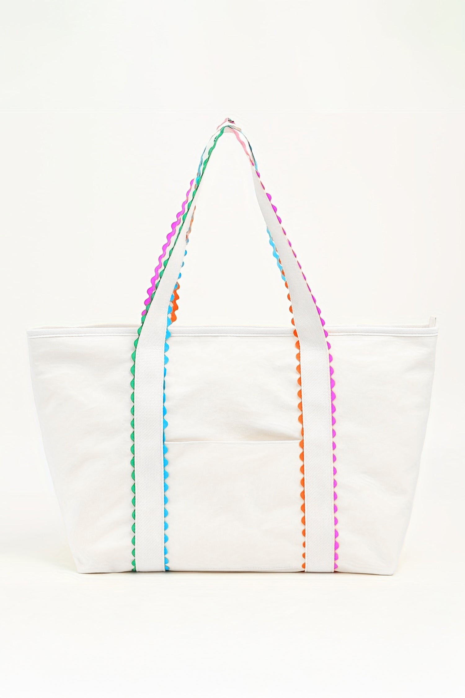 Ricrac Detail Canvas Tote Bag Women UK | Colourful