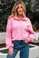 Embroidered Flower Snap Sweatshirt