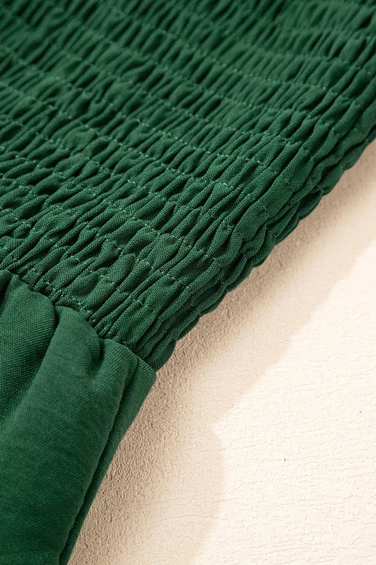 Smocked Wide Leg Jumpsuit - Fashionfitz