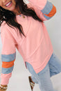 Colorblock Striped Patchwork Long Sleeve Blouse