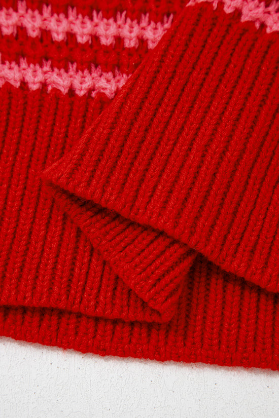 Striped Soft‑Knit Slouchy Jumper