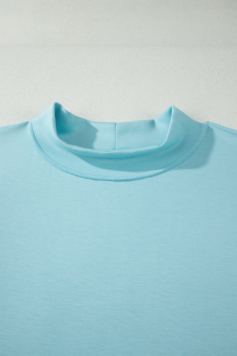 Mist Blue Plus Size Mock Neck Short Set Women UK — second colourway | Fashionfitz UK
