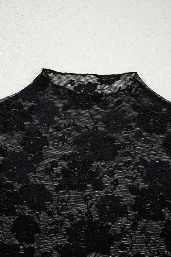 Sheer Floral Lace Top