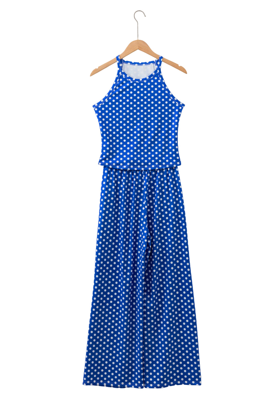 Polka Dot Slim Tank & Loose Pants Two-Piece Set Women UK