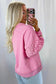 Embroidered Flower Snap Sweatshirt