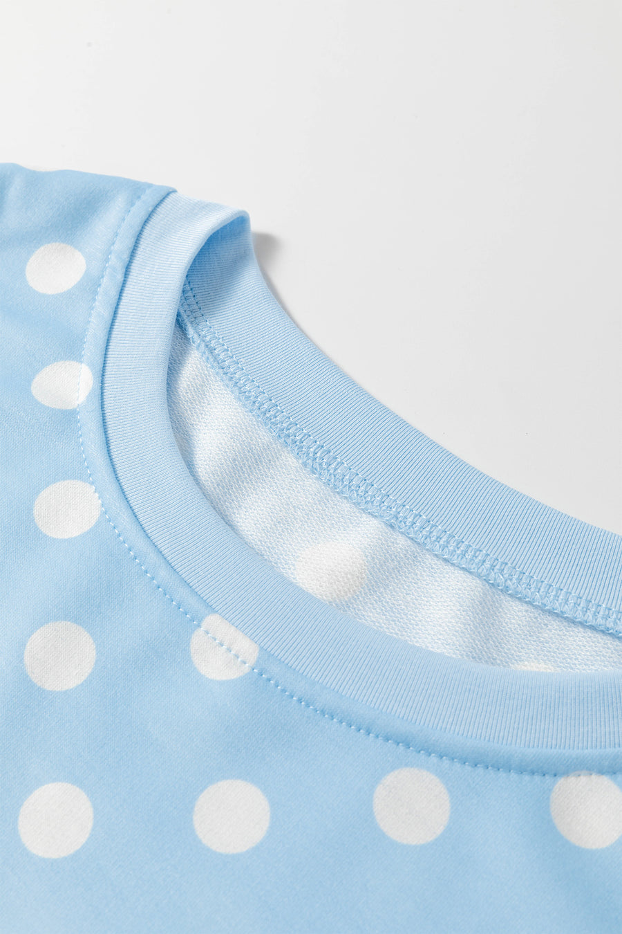 Polka Dot Oversized Top & Drawstring Shorts Set Women UK