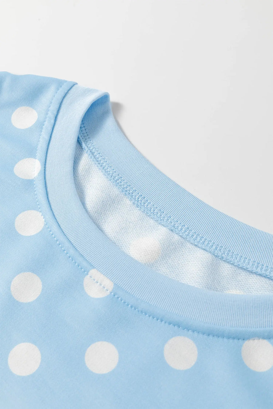 Polka Dot Oversized Top & Drawstring Shorts Set Women UK
