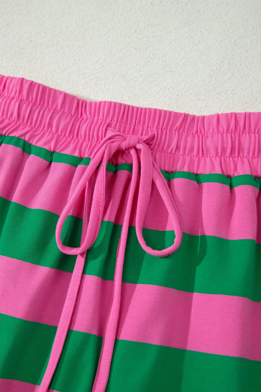 Yellow Stripe Dolman Tee & Drawstring Skort Athletic Set Women UK